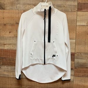 Nike White High-Low Zip-up Jacket